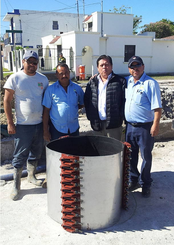 Reparación de línea de agua de 22” pulgadas en Matamoros, Tam.